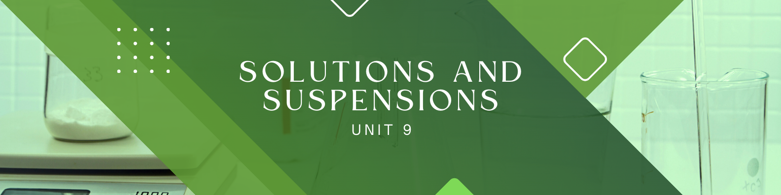 Unit 9: Solutions and Suspensions Banner